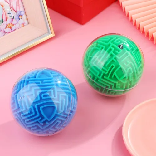 Vista 4 de Sumind 2 piezas de bola de rompecabezas de laberinto 3D 10 cm de esfera, acertijos mágicos de memoria secuencial, rompecabezas educativos