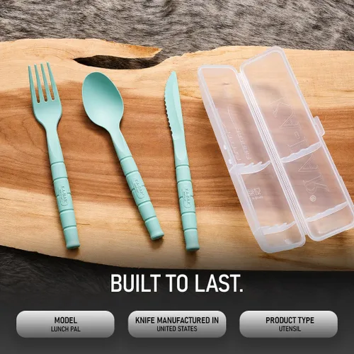 Vista 5 de Ka-Bar 9939 Lunch Pal - Cuchillo utilitario compacto para uso diario con tenedor y cuchara