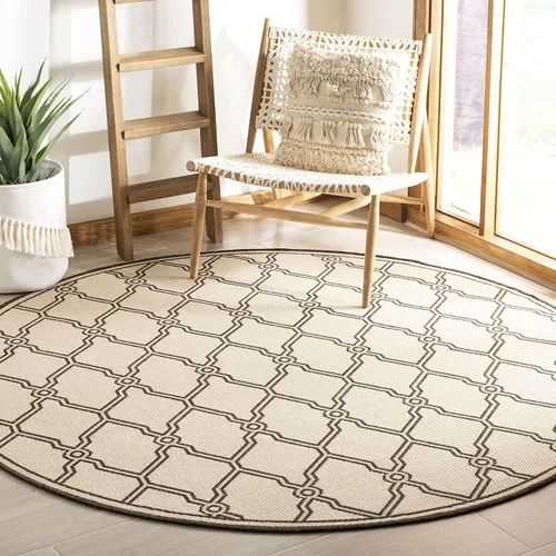 Vista 23 de SAFAVIEH Alfombra lavable para exteriores Linden Collection – Alfombra de pasillo de 2.2 x 8 pies, color crema y aguamarina, no desprende pelusa