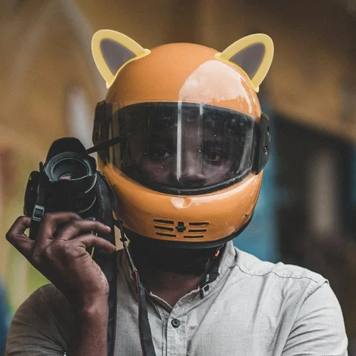 Vista 6 de HOMSFOU 3 Pares de Orejas de Gato para Casco Autoadhesivas Pegatinas Estilo Gatito Accesorios Lindas Decoraciones de Casco para Cascos