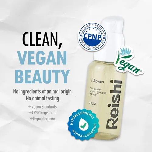 Vista 5 de VEGREEN Skin Barrier Reishi Face Serum Skin Barrier Skin Barrier Repair Moisturizer Suero hidratante coreano con extractos de hongos y fermento