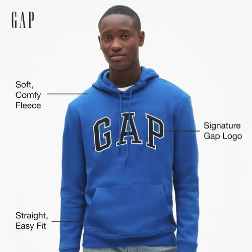 Vista 2 de GAP - Sudadera de vellón con capucha y logotipo para hombre