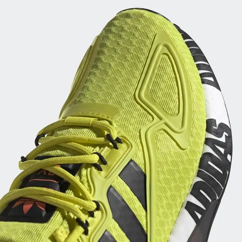 Vista 8 de adidas ZX 2K Boost Zapatos para niños Acid YellowCore BlackCloud White