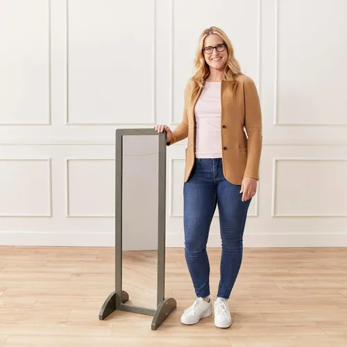 Vista 13 de ECR4Kids Espejo bidireccional de una sola cara de madera, muebles para niños, lavado gris Durable birch, GREENGUARD Gold Certified