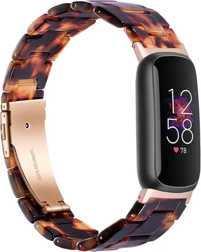 Vista 8 de Wongeto Compatible con correas Fitbit Luxe/Luxe SE para mujer, correa de resina con hebilla de acero inoxidable bandas de repuesto para Fitbit Luxe