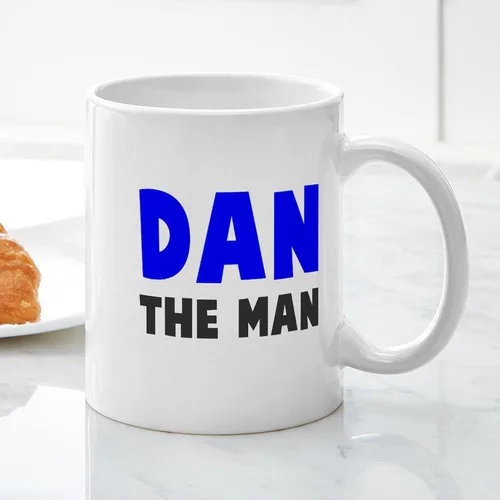 Vista 3 de CafePress Dan The Man Mugs - Taza de café de cerámica de 11 oz (11.0 fl oz)