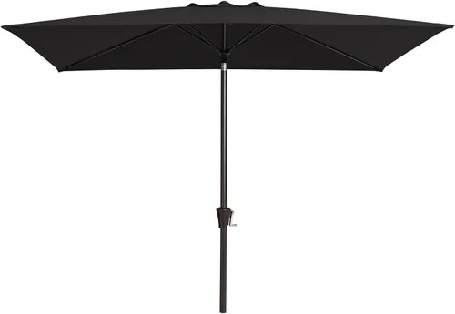 Vista 11 de JEAREY Sombrilla rectangular de olefina de 6.5 x 10 pies, sombrilla rectangular para exteriores con sistema de manivela de inclinación automática