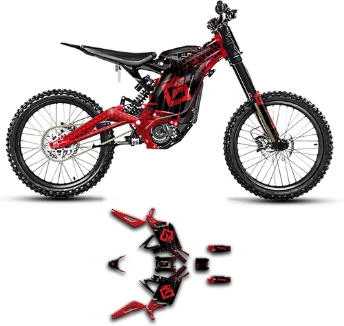 Vista 13 de Kungfu Graphics Kit de calcomanías personalizadas para Surron SUR-RON Segway X160 X260, azul morado, SRX17N088-KO