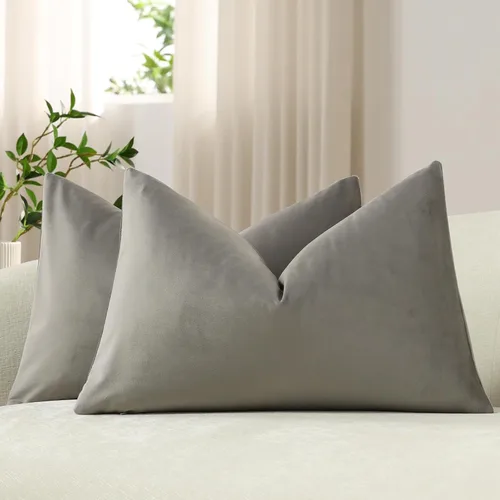 Vista 42 de Funda de almohada para cuerpo de Dezene, súper suave de terciopelo con cierre de cremallera oculto.