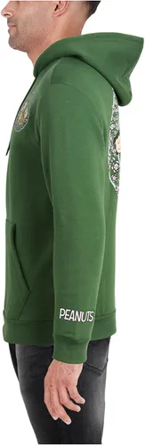 Vista 2 de Peanuts Mens Snoopy Sweatshirt - Vintage Snoopy and Woodstock Pullover Hoodie