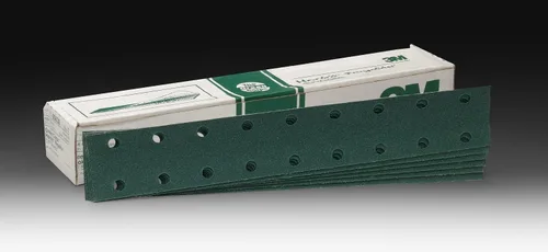 Vista 3 de 3M Green Corps Hookit hoja, 00538, 100, 2-3/4 in x 16-1/2 in, 50 hojas por caja