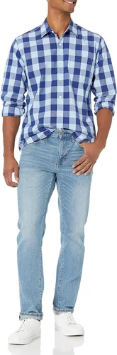 Vista 5 de Tienda Essentials - Camisa de popelina para hombre, informal, de manga larga, de corte regular