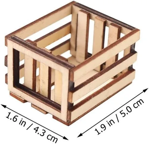 Vista 5 de Toyvian - Mini cesta de almacenamiento, 3 unidades, 1:12, juego de cestas en miniatura para casa de muñecas Tiny Woven Organizer for DIY Projects
