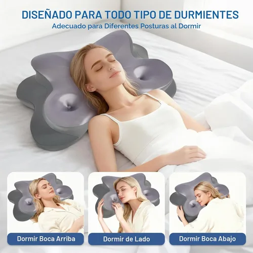Vista 4 de Almohada cervical para aliviar el dolor de cuello, almohadas de espuma viscoelástica