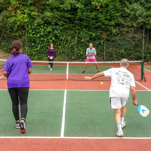 Vista 4 de Vermont Redes de torneo de pádel/pickleball de 0.098 in - Bucle y alfiler/Doble Bucle