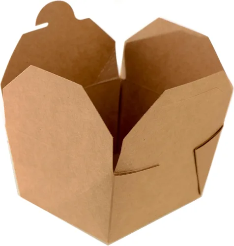 Vista 10 de EcoQuality - Contenedores de comida para llevar de 26 onzas, cajas de papel kraft marrón para llevar, resistentes a fugas y grasa, contenedores