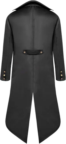 Vista 2 de Chaqueta renacentista steampunk para hombre, disfraz de Halloween para hombre, chaqueta retro pirata victoriana gótica medieval, abrigo vintage