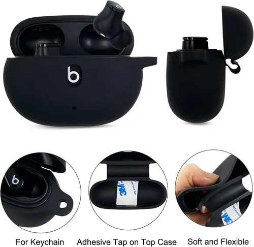 Vista 3 de KOUJAON Funda compatible con Beats Studio Buds (2021) / Beats Studio Buds + (2023) Funda protectora de silicona para auriculares inalámbricos Beats