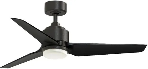 Vista 17 de Fanimation TriAire Custom 48 In Ceiling Fan, Black, Black Blades Light kit sold separately. Damp rated for indoor/outdoor use. Remote included.