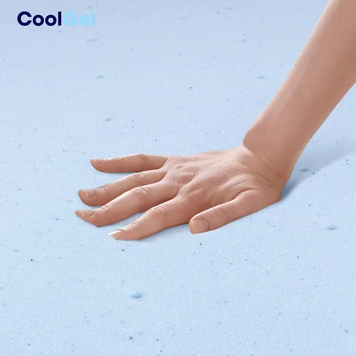 Vista 4 de COOL GEL Cubrecolchón de Espuma Viscoelástica, Espuma Viscoelástica Infundida con Gel Frío, Suave y de Soporte, Certificado CertiPUR