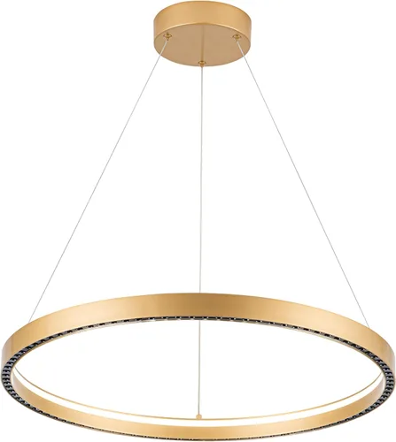 Vista 18 de Lámpara colgante LED moderna regulable de 23.6 pulgadas, color negro, 1 anillo circular, para sala de estar, comedor, cocina, oficina, vestíbulo