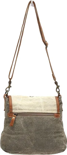 Vista 2 de Myra Bag s North Coast Anchors Bolso bandolera de lona reciclada S-1049, Grisbeige