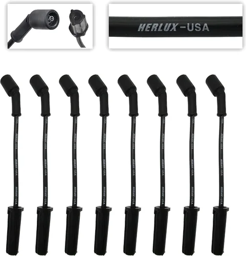 Vista 4 de Nuevas bujías ACDelco 41-962 (8) + (8) Herlux cableado con escudo de calor WGM48 para motores LS2 LS3 LS4 LS7