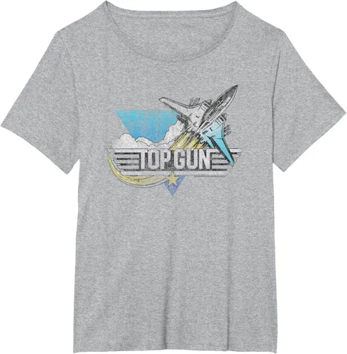 Vista 22 de Top Gun Illustrated F-14 Triangle Art Camiseta, Azul / Patchwork, S Azul Marino