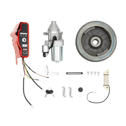 Vista 10 de Kit de conversión de arranque eléctrico para motor GX160/GX200 - Motor de arranque de 12 V, volante e interruptor de llave Kit de motor