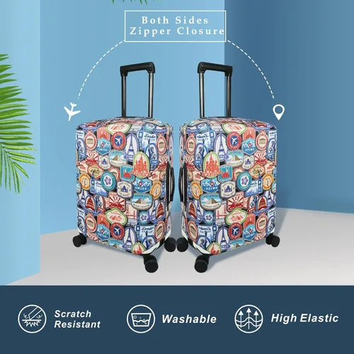 Vista 2 de Explore Land - Funda protectora para equipaje de viaje, protector de maleta, se adapta a maletas de 18-32 pulgadas