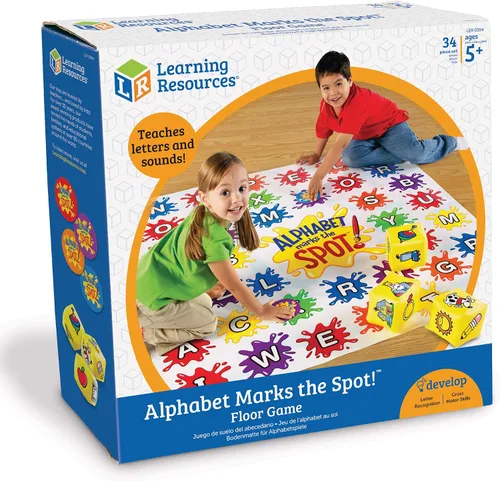 Vista 7 de Alfombrilla de piso educativa Alphabet Marks The Spot de Learning Resources.