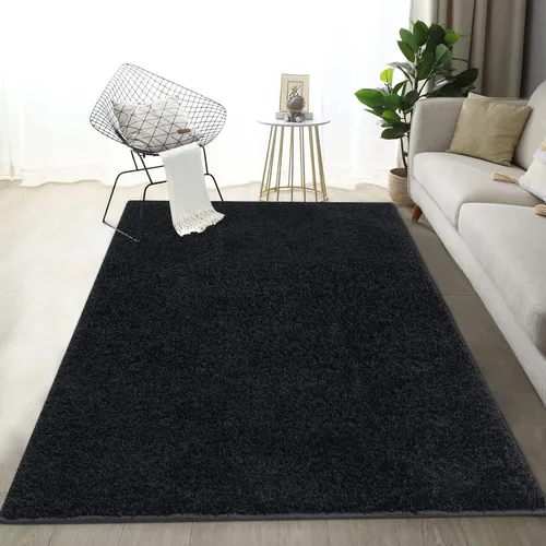 Vista 15 de Fashionwu Alfombra grande esponjosa de 5 x 8 pies, alfombra de felpa para sala de estar, guardería, antideslizante, alfombra mullida para decoración