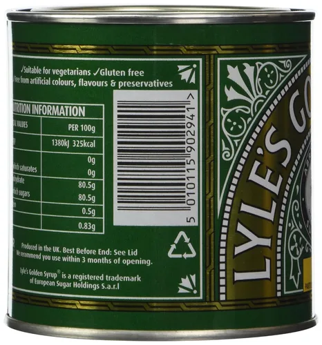 Vista 2 de Tate Y Lyle oro Jarabe 454 g por Tate & Lyles [Foods] Sabor rico y cálido con una sensación suave en la boca y aroma apetitoso, ideal para hornear