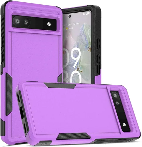 Vista 7 de Funda para Google Pixel 6A 5G, funda para teléfono de pasajeros [grado militar] 2 en 1 a prueba de golpes, resistente cubierta para Pixel 6A 5G