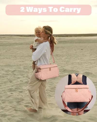 Vista 7 de EliteMom - Bolsa de mano para extractor de leche (patente pendiente), elegante bolsa de bombeo con correa para el hombro, compatible con Spectra S1