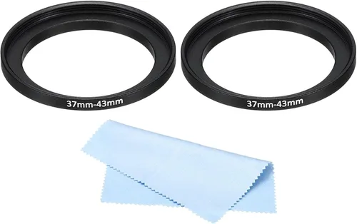 Vista 7 de PATIKIL Anillo de metal con paño de limpieza, paquete de 2 anillos adaptadores de filtro de lente de cámara, anillo adaptador de filtro de aluminio
