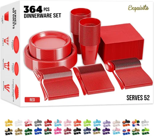 Vista 30 de Juego de 390 platos y servilletas del 4 de julio, platos de papel del 4 de 4 de julio 2
