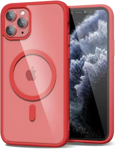 Vista 138 de oakxco Funda magnética transparente compatible con Magsafe, bonita funda delgada y transparente de poliuretano termoplástico no amarillenta, carcasa