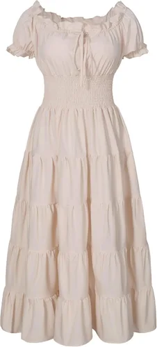 Vista 2 de Elegante disfraz medieval renacentista pirata cosplay vestido corsé cinturón conjunto