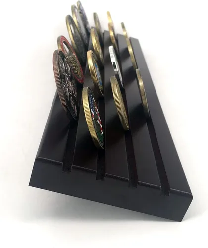 Vista 5 de Glamtune Soporte para monedas de 4 filas con desafío militar (grande)