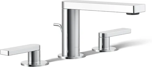 Vista 18 de Kohler 73060-4-BL Composed Grifo de lavabo de baño con manijas de palanca, 1.2 gpm, negro mate Mate negro