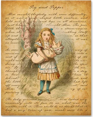 Vista 40 de Alicia en el país de las maravillas - Póster de pared sin marco de 11 x 14 pulgadas - Regalos y decoraciones perfectos de Alicia en el país