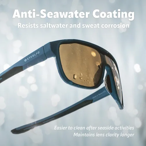 Vista 4 de MARS Lifestyle Gafas de sol polarizadas al aire libre UV400 Anti-agua de mar Mujeres Hombres Adulto Adolescente Correr Pesca Deportes