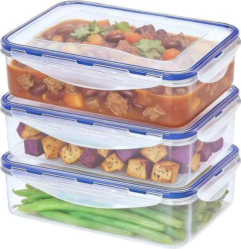 Vista 9 de KIGI Mini recipientes de plástico para almacenamiento de alimentos de 6 onzas con tapas herméticas y a prueba de fugas, ideales para almuerzo