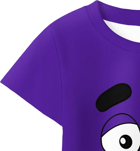 Vista 4 de Grimace Costume for Kids Boys Girls Monster Cute T-Shirt Cartoon Tee Shirts and Pants for Kids 4-12 Years