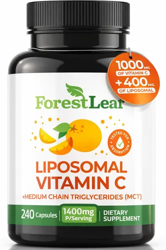 Vista 9 de ForestLeaf Vitamina C Liposomal 1000mg Cápsulas Suplemento Liposomal de Vitamina C de Alta Dosis con Ácidos Grasos de Aceite de Coco Absorción
