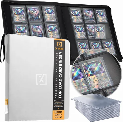 Vista 10 de X PRO Carpeta de tarjetas de carga superior, compatible con fundas de tarjetas de carga superior, se adapta a 252 20 cargadores premium incluidos