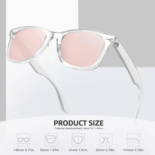 Vista 4 de MEETSUN Polarized Sunglasses for Women Men Classic Retro Square Frame Driving Sun Glasses UV Protection