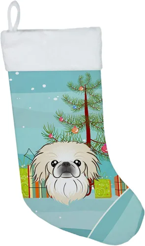 Vista 51 de Caroline's Treasures BB1590CS Árbol de Navidad y Alaskan Malamute Calcetines de Navidad para colgar en la chimenea, decoración de fiesta de Navidad