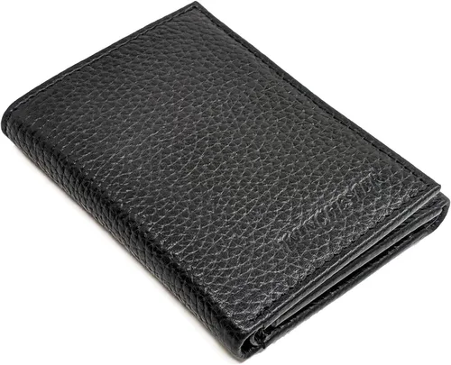 Vista 5 de Winchester Billeteras Trifold para hombres de cuero de vaca de grano completo bloqueo RFID con ventana de identificación cartera compacta